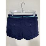 Bebop Women’s Navy Blue Cuffed Shorts W/Aqua Belt Size 5 NWT Photo 4