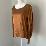 Young Fabulous and Broke Young, Fabulous & Broke brown long sleeve satin top size M Photo 2