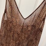 Y2K Victoria’s Secret brown cheetah print night gown lingerie Sheer Slip Dress L Size L Photo 2