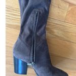 Marc Fisher Grey Faux Suede Over the Knee Heeled Boot Photo 3