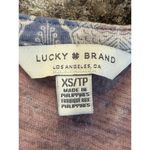 Lucky Brand  Pink and Blue Split V Neck Sleeveless Shirt XS Photo 2