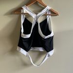 GapFit Crop‎ Tank with Crossback Straps Cutout Back Black White Womens Size XL Photo 5