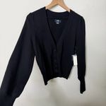NWT Anthropologie Maeve Lily Puff Sleeve
Cardigan Sweater Black M Photo 6