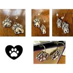 Paw Print Necklace Earrings Set Pendant 17 inch Handmade New Dog Bone An… Gold Photo 7