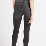 Good American  Good Waist Skinny Cropped Distressed Jeans in Black Size 25 Photo 1