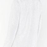 Show Me Your Mumu Oversized Longline Sequin Dance Blazer Jacket White Photo 1