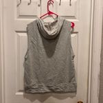 Champion  Women Gray Sleeveless Hoodie Sweatshirt Vest Pocket  L Workout Beach Photo 2