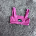 Daily Drills Pink Workout Set in Cheeks Ribbed Lawson Bra and Shorties Shorts XS Photo 5