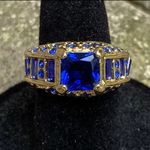 TJ Maxx Women's Unique / Bold & Eye Catching Sapphire cz Birthstone Ring Size 6 Photo 0
