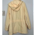 Pacific trail Medium Butter Yellow Windbreaker Cotton Poly Jacket Coat Hooded Zip Up Pockets Photo 6