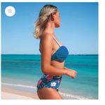 Amazon New floral high waisted bikini bottoms high thighs size Medium Photo 1