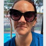 Chic Blue Light Blocking Cat Eye Retro Sunglasses Gradient Lenses Black Photo 4