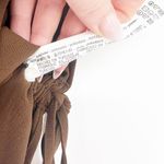 ZARA  Asymmetrical Sleeve Top XS Brown Photo 6