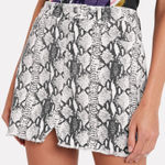 frame denim Frame Le Mini Skirt Denim Python Snake Animal Print Grey White Size 28 Photo 0