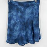 Free People Martine Flirt Tie Dye Mini Skirt Blue Side Zip Slit Women's Size 10 Photo 2