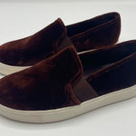 Vince  Blair Velvet Slip On Shoes Size 5 Burgundy Oxblood Photo 0