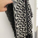 YA Los Angeles Chevron wrap fringed shawl / ruana Photo 2