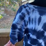 Z Supply  Blue Tie Dye Dyed French Terry Gianna Top Size S Photo 4