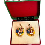 Vintage Christmas Teddy Bear Earrings Photo 0