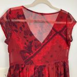 Ecote Urban Outfitters Women XS Red Paisley Babydoll Mini Dress Y2K Fairy Grunge Photo 8