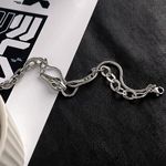 Link Chain Snake Bracelet for Men Women Unisex Hip Hop Style Silver Photo 2