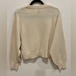 H&M Cream Crew Neck Sweater with Floral Embroidery Photo 5