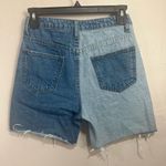 Hope Ave. XS Color Blocking Denim Shorts Blue Photo 2