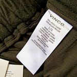 Vince NWT Pleated Cozy Pull-on in Olive Green Flannel Ankle Crop Pants L $325 Photo 4