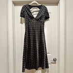 Isalis  Satin Polka Dot Open Back Midi Dress Photo 3