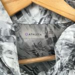 Athleta Inspire Gray and Black Patterned Sleeveless Hoodie Vest Women’s Size S Photo 3