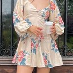 Free People Francesca Mini Dress - Floral Long Sleeve V-Neck Mini Dress Photo 0