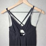 HYFVE Women’s Black Linen Blend Maxi Dress Spaghetti Strap size L Vacation Beach Photo 2