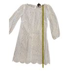 Laundry by Shelli Segal  White Crochet Knee Length Dress Size 2 Photo 3