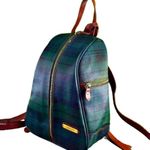 Ralph Lauren  Black Watch Medium Backpack With Adjustable Leather Straps Vintage Photo 2