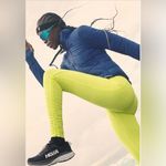 Free People NEW  Movement Bright Yellow Boho Wonderland Warmth Run Leggings M Photo 1