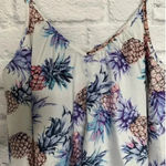 Saks 5th Avenue Saks Fifth Ave Red Label Pineapple Print Semi-Sheer Chemise Size XS Photo 3