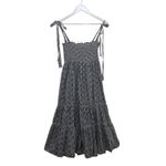 O.P.T. Cara Smocked Tiered Midi Dress Blue White Floral Small Cottagecore Boho Photo 1