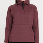 H&M  Maroon High-Neck Sweatshirt Photo 0