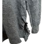 cupio  Cowl Neck Gray Ruffle Side Sweater Size Medium Winter Fall Layering Photo 2