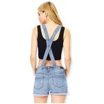 Celebrity Pink  light wash short overalls size Medium Photo 1