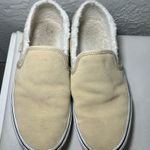 Vans Asher Womens Suede Slip On Fur Lined Shoes Size 8 Beige Comfort Casual Photo 2