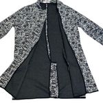 Philosophy  Textured Black and White Open Front Longline Duster, Jacket Women's M Photo 7