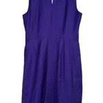 J.Crew  Wool Sleeveless Drape Sheath Dress Key Hole Button Side ZipUp 4P Purple Photo 8
