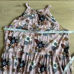 Loft Womens Floral High Neck Tiered Halter Dress Size Medium Petite Photo 7