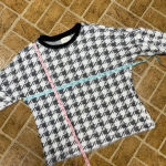 MELLODAY  Fuzzy Houndstooth Sweater Photo 7