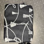 Chico's  Black Navy Blue Tassel Cosmetic Travel Tablet Tech Handbag Clutch NWT Photo 6