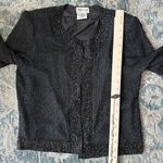 Vintage‎ Silk Beaded Jacket Womens Small Sequin Evening Formal Cocktail STENAY Black Photo 12
