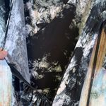 Carmen Marc Valvo Carmen Black & White Tie Dye Faux Wrap Dress Size M Photo 6