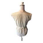 Joe Fresh Cream Button Down Blouse Size XS Belted Photo 2