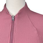 Athleta  Salutation Ribbed Full Zip Track Jacket S Dusty Rose Polished Athleisure Photo 2